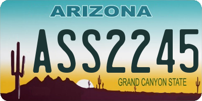 AZ license plate ASS2245