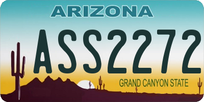 AZ license plate ASS2272