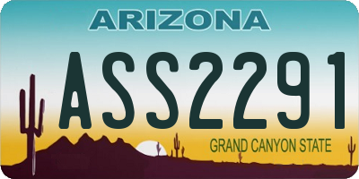 AZ license plate ASS2291