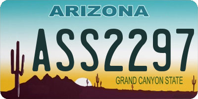 AZ license plate ASS2297