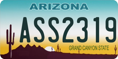 AZ license plate ASS2319