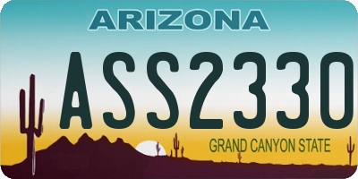 AZ license plate ASS2330