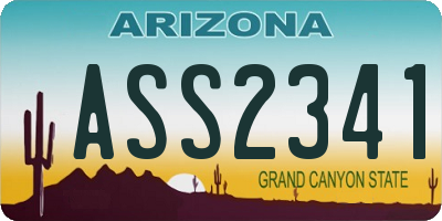 AZ license plate ASS2341