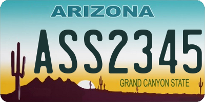 AZ license plate ASS2345