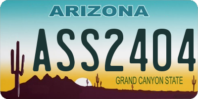 AZ license plate ASS2404