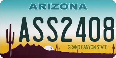 AZ license plate ASS2408