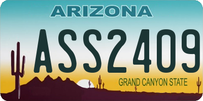 AZ license plate ASS2409