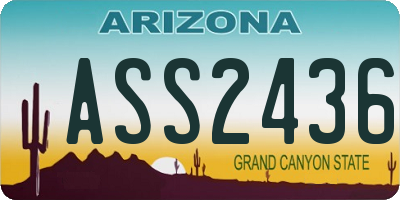 AZ license plate ASS2436
