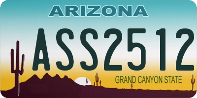 AZ license plate ASS2512