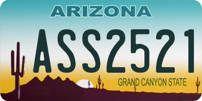 AZ license plate ASS2521
