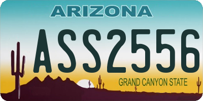 AZ license plate ASS2556