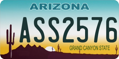 AZ license plate ASS2576