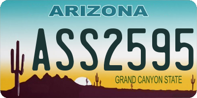 AZ license plate ASS2595