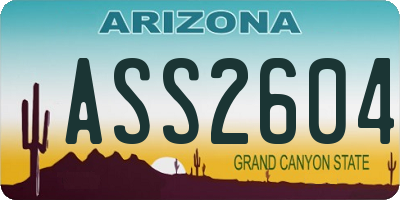 AZ license plate ASS2604