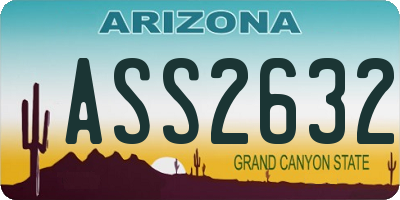 AZ license plate ASS2632