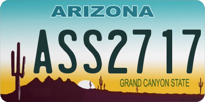 AZ license plate ASS2717