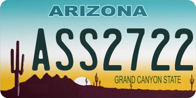 AZ license plate ASS2722