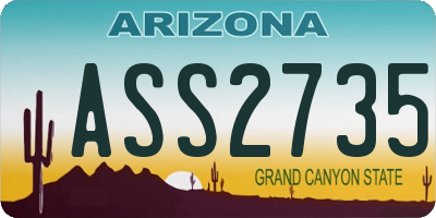 AZ license plate ASS2735