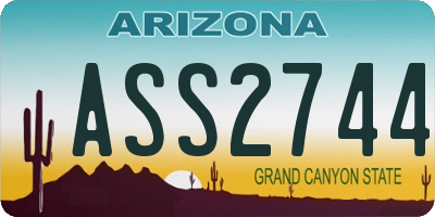 AZ license plate ASS2744