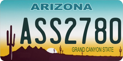 AZ license plate ASS2780