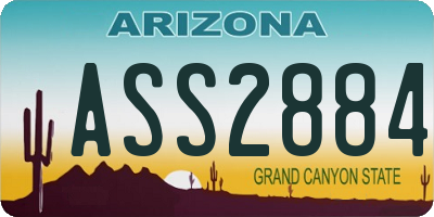 AZ license plate ASS2884