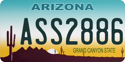 AZ license plate ASS2886
