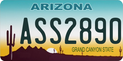 AZ license plate ASS2890