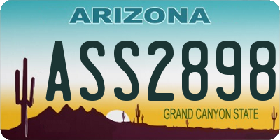 AZ license plate ASS2898