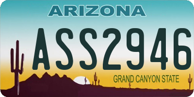 AZ license plate ASS2946