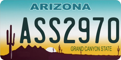 AZ license plate ASS2970