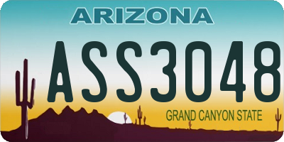 AZ license plate ASS3048