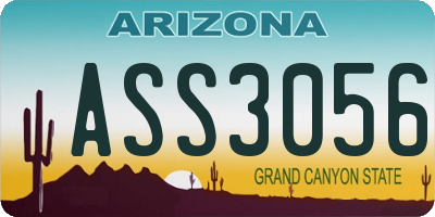 AZ license plate ASS3056