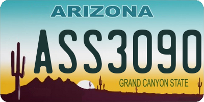 AZ license plate ASS3090