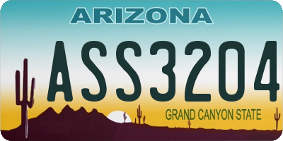AZ license plate ASS3204