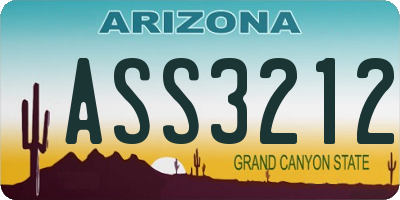 AZ license plate ASS3212