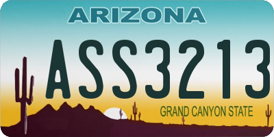 AZ license plate ASS3213