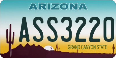 AZ license plate ASS3220