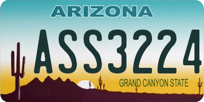 AZ license plate ASS3224