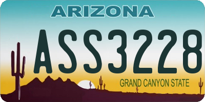 AZ license plate ASS3228
