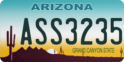 AZ license plate ASS3235