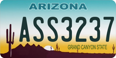 AZ license plate ASS3237