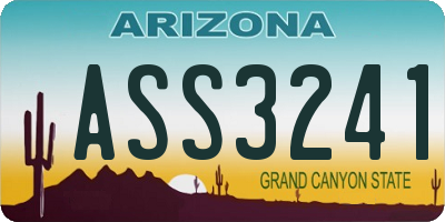 AZ license plate ASS3241