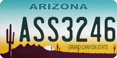 AZ license plate ASS3246