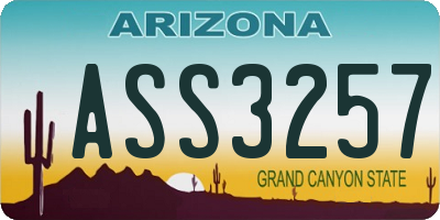 AZ license plate ASS3257