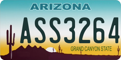 AZ license plate ASS3264