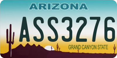 AZ license plate ASS3276