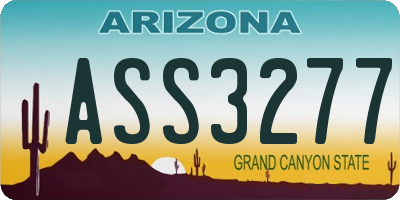 AZ license plate ASS3277