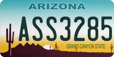 AZ license plate ASS3285