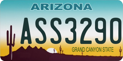 AZ license plate ASS3290