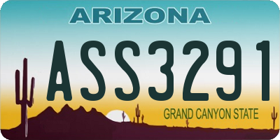 AZ license plate ASS3291